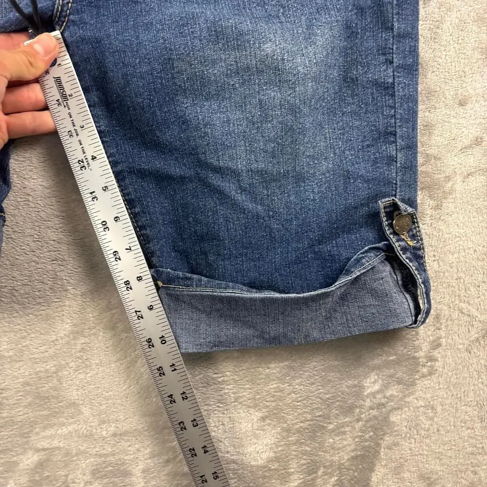 Richcow Jeans Studded Bermuda Denim Shorts Women’s 13 Blue Y2K Cuffed